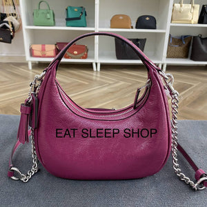 COACH CARMEN MINI CROSSBODY BAG CW036 SILVER/PINK