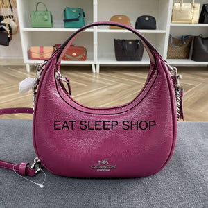 COACH CARMEN MINI CROSSBODY BAG CW036 SILVER/PINK