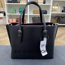 Load image into Gallery viewer, COACH MOLLIE TOTE 25 LEATHER SILVER BLACK (CV966)
