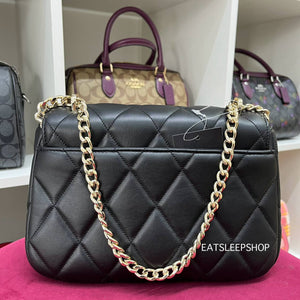 KATE SPADE CAREY SMOOTH QUILTED LEATHER SMALL IN BLACK