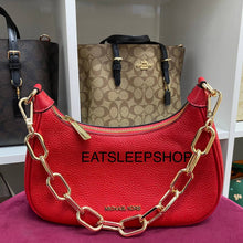 Load image into Gallery viewer, MICHAEL KORS MEDIUM CORA IN LEATHER BRIGHT RED
