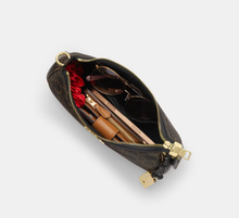 Load image into Gallery viewer, COACH TERI SHOULDER BAG IN LOVED SIGNATURE CANVAS (CDY18 IMBRN) WITH CHARMS IN BROWN
