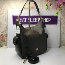 Load image into Gallery viewer, COACH PENNIE SHOULDER BAG IN SIGNATURE CANVAS  C1523 IN IM/BROWN BLACK (6165688287419)
