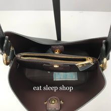 Load image into Gallery viewer, COACH SMALL TOWN BUCKET BAG 1011 IN IM/BLACK OXBLOOD 1 (6161521868987)
