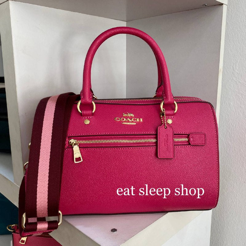 Rowan satchel in signature canvas pink Clearance