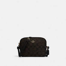 Load image into Gallery viewer, COACH MINI CAMERA BAG IN SIGNATURE CANVAS 91677 IN BROWN BLACK
