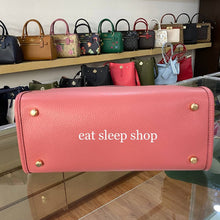 Load image into Gallery viewer, COACH DEMPSEY CARRYALL WITH GARDEN PLAID PRINT AND COACH PATCH C8201 IN GOLD/TAFFY MULTI

