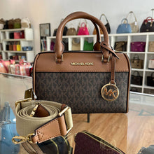 Load image into Gallery viewer, MICHAEL KORS TRAVEL XS DUFFLE CROSSBODY IN SIGNATURE BROWN
