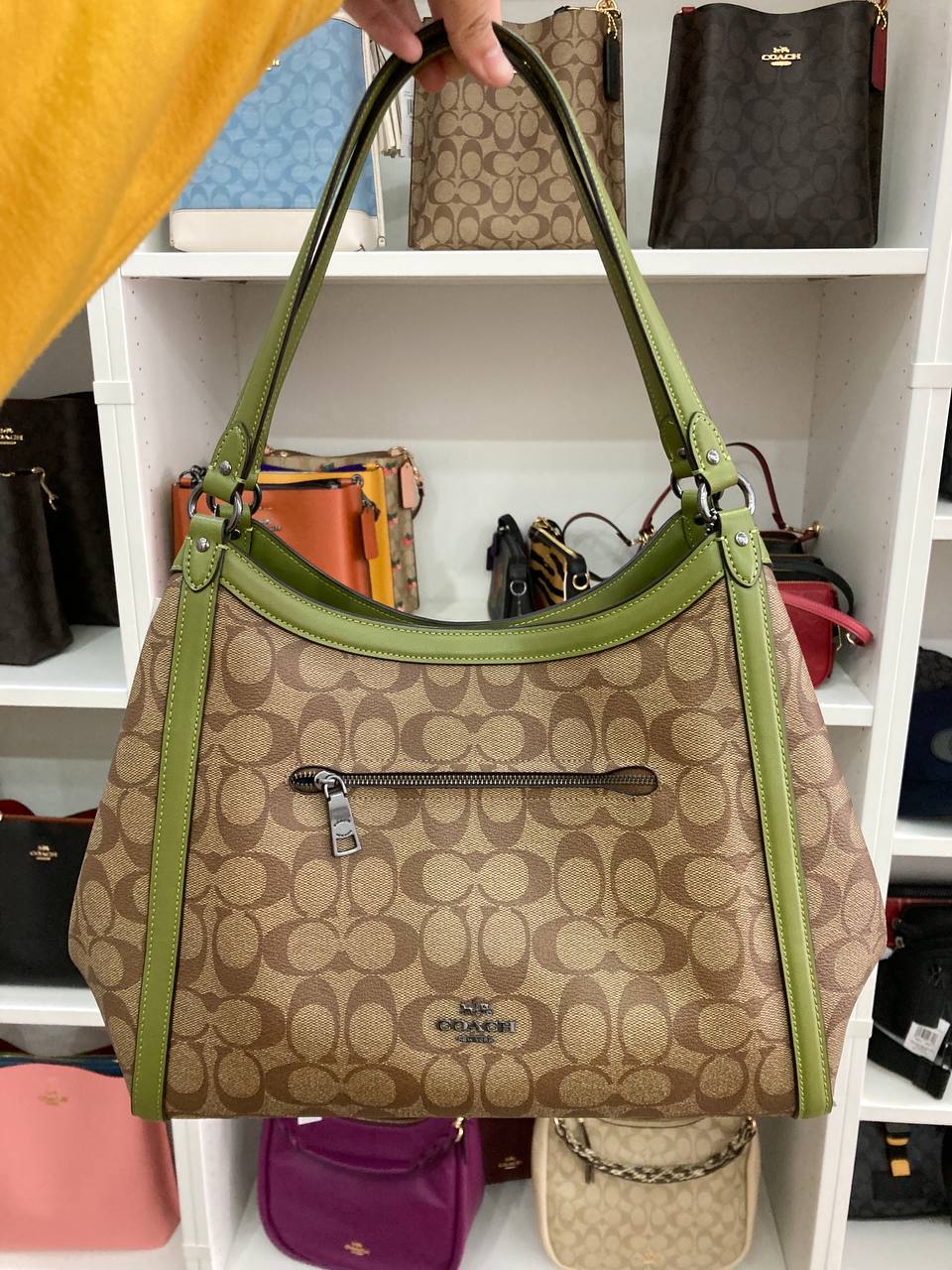 Coach purse olive green Clearance
