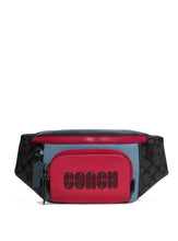 Load image into Gallery viewer, COACH TRACK BELT BAG IN COLORBLOCK SIGNATURE WITH COACH C8129 IN CHARCOAL DENIM MULTI

