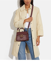 Load image into Gallery viewer, COACH MORGAN TOP HANDLE SATCHEL SIGNATURE CHAMBRAY CH142 IN WINE MULTI
