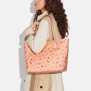 COACH CITY TOTE WITH MYSTICAL FLORAL PRINT C8743 IN FADED BLUSH MULTI