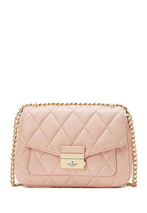 KATE SPADE CAREY SMOOTH QUILTED LEATHER SMALL IN CONCH PINK