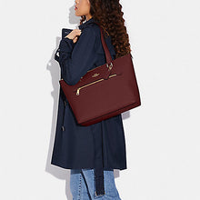 Load image into Gallery viewer, COACH GALLERY TOTE CROSSGRAIN LETAHER 79608 IM BLACK CHERRY
