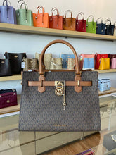 Load image into Gallery viewer, MICHAEL KORS HAMILTON MEDIUM SATCHEL IN BROWN
