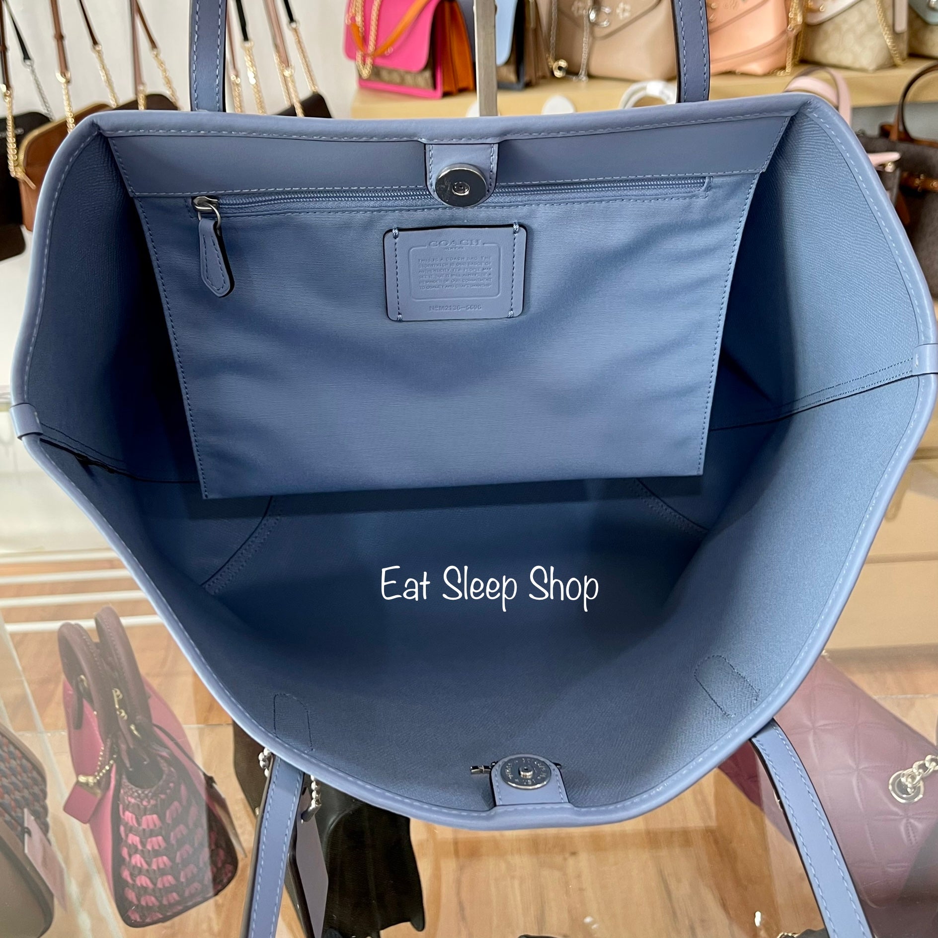 Coach town tote blue Clearance