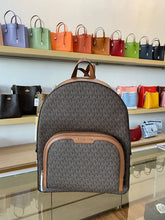 Load image into Gallery viewer, MICHAEL KORS JAYCEE BACKPACK LARGE IN SIGNATURE BROWN
