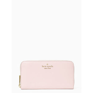 KATE SPADE STACI LARGE CONTINENTAL ZIP AROUND WALLET CLUTCH LIGHT ROSE