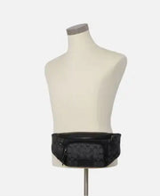 Load image into Gallery viewer, COACH TRACK BELT BAG IN SIGNATURE CANVAS C3765 IN CHARCOAL/BLACK
