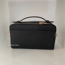 Load image into Gallery viewer, MICHAEL KORS MEDIUM DOUBLE ZIP PHONE CROSSBODY LEATHER IN BLACK
