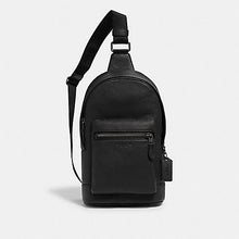Load image into Gallery viewer, COACH WEST PACK PEBBLE LEATHER IN 2540 IN BLACK
