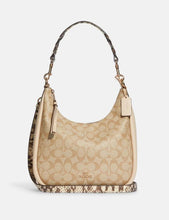 Load image into Gallery viewer, COACH JULES HOBO SIGNATURE 9191 IN LIGHT KHAKI/IVORY MULTI
