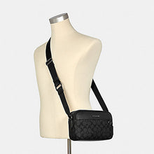 Load image into Gallery viewer, COACH GRAHAM CROSSBODY SIGNATURE CANVAS C4149 IN QB/CHARCOAL/BLACK (DOUBLE ZIP) (6948770119867)

