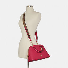 Load image into Gallery viewer, COACH KATY SATCHEL WITH SIGNATURE CANVAS DETAIL C8498 IN IM/BOLD PINK/KHAKI
