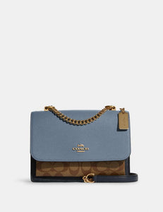 COACH KLARE CROSSBODY COLORBLOCK C9080 IN KHAKI MARBLE BLUE MULTI