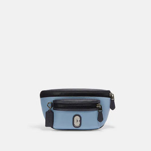 COACH WESTWAY BELT BAG COLORBLOCK WITH COACH PATCH CE495 IN CORNFLOWER MIDNIGHT