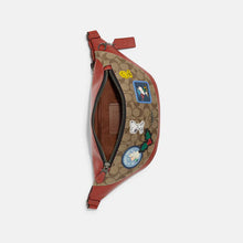 Load image into Gallery viewer, COACH X PEANUTS WARREN BELT BAG SIGNATURE WITH PATCHES CE541 IN KHAKI MULTI
