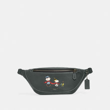 Load image into Gallery viewer, COACH X PEANUTS WARREN BELT BAG WITH SNOOPY MOTIF CE618 IN AMAZON GREEN MULTI
