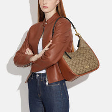 Load image into Gallery viewer, COACH JULES HOBO COLORBLOCK SIGNATURE CF350 IN KHAKI MULTI
