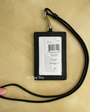 Load image into Gallery viewer, COACH ID LANYARD CROSSGRAIN LEATHER  F57311 IN BLACK
