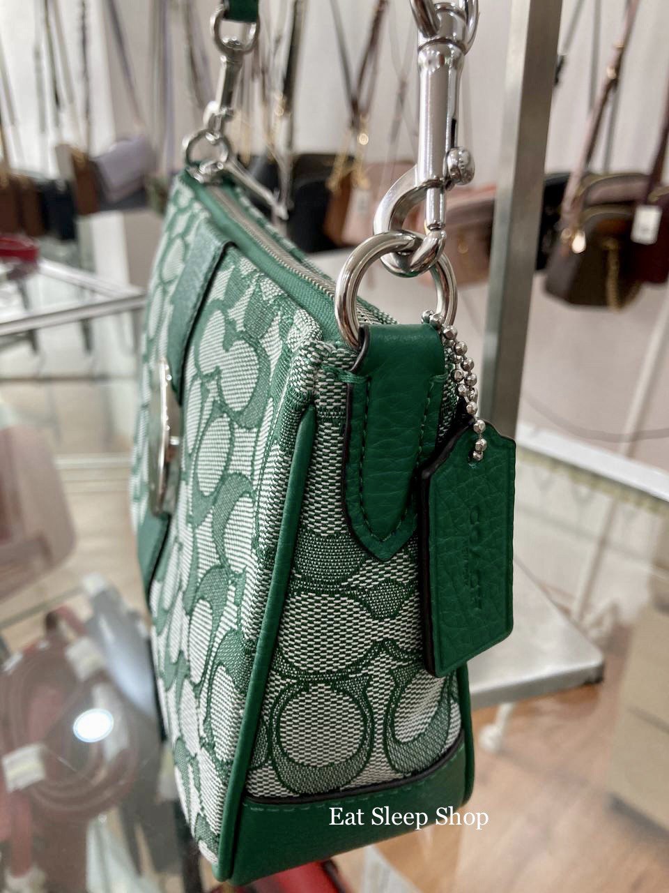 Green signature coach purse Clearance