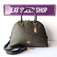 Load image into Gallery viewer, COACH KATY SATCHEL 2558 IN SIGNATURE BROWN BLACK (5810753372313)

