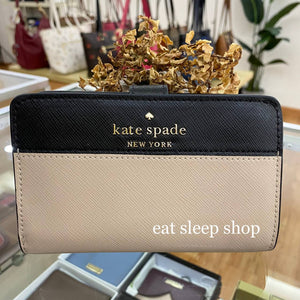 Kate Spade Staci Colorblock Saffiano Leather Medium Wristlet Warm
