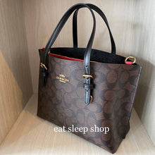 Load image into Gallery viewer, COACH MOLLIE TOTE 25 SIGNATURE CANVAS C4250 IN IM/BROWN BLACK
