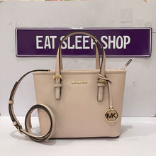 Load image into Gallery viewer, MICHAEL KORS JET SET TRAVEL XS CARRYALL CONVERTIBLE TOP ZIP TOTE IN POWDER BLUSH (6129144692923)
