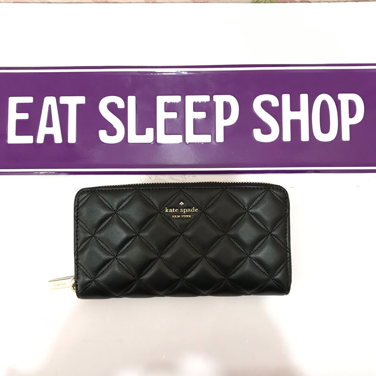 Kate spade quilted online wallet