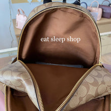 Load image into Gallery viewer, COACH COURT BACKPACK SIGNATURE CANVAS 5671 IN IM/KHAKI SADDLE 2
