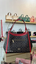 Load image into Gallery viewer, COACH KRISTY SHOULDER SIGNATURE C6232 IN BROWN RED
