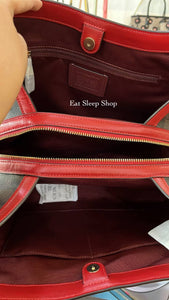 COACH KRISTY SHOULDER SIGNATURE C6232 IN BROWN RED