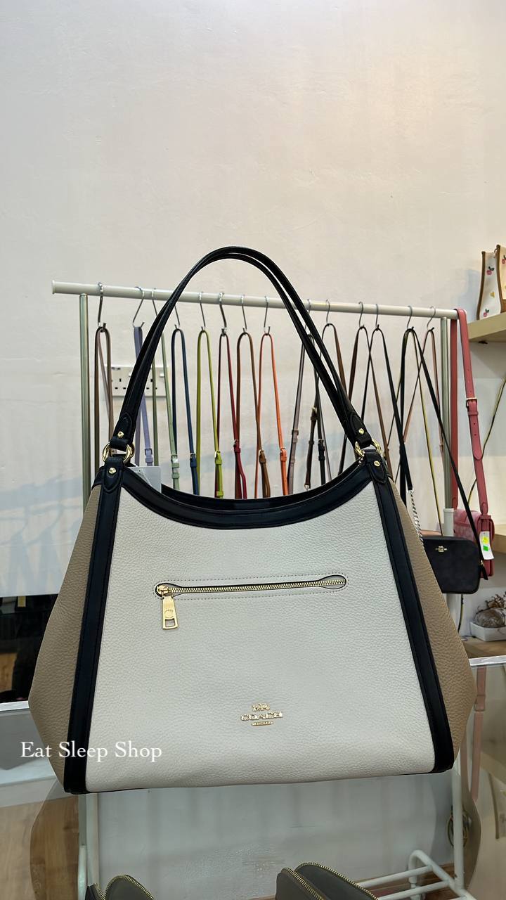 COACH KRISTY SHOULDER BAG IN COLORBLOCK C6828 IN CHALK MULTI