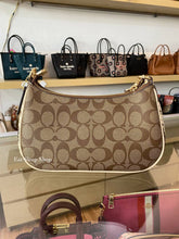 Load image into Gallery viewer, COACH TERI SHOULDER CRPSSBODY WITH EXOTIC LEATHER PRINT TRIM CC323 IN KHAKI CHALK MULTI
