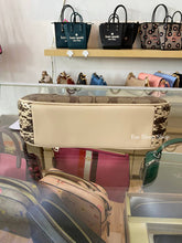 Load image into Gallery viewer, COACH TERI SHOULDER BAG WITH EXOTIC LEATHER PRINT TRIM CC323 IN KHAKI CHALK MULTI
