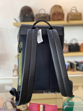 Load image into Gallery viewer, COACH TRACK BACKPACK IN SIGNATURE WITH CAMO PRINT AND COACH PATCH CC016 IN OLIVE GREEN MULTI
