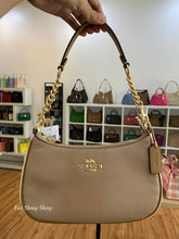 Load image into Gallery viewer, COACH TERI SHOULDER CROSSBODY COLORBLOCK LEATHER CA173 IN TAUPE MULTI
