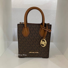 Load image into Gallery viewer, MICHAEL KORS MERCER XS CROSSBODY SIGNATURE IN BROWN
