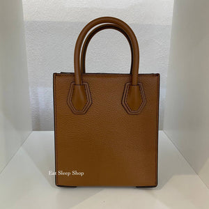 MICHAEL KORS MERCER XS CROSSBODY LEATHER IN LUGGAGE